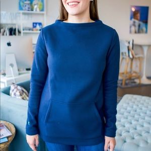 Dudley Stephens Highland High Low Fleece- Navy